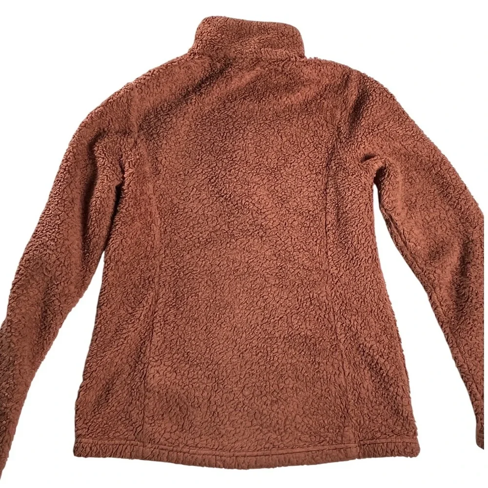 Patagonia Los‎ Gatos Sherpa Fleece 1/4 Zip Terracotta Rust Womens M
